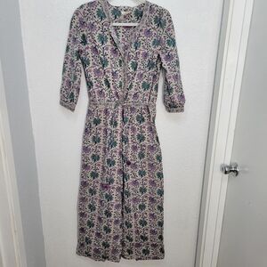 Anokhi Jumpsuit Size M Botanical Print